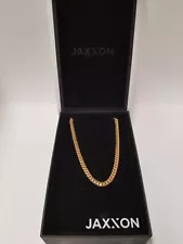 Jaxxon Gold Tone 3mm Cuban Link Chain 24" Necklace