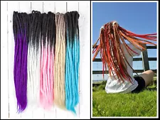 DreadLab - Double Ended Synthetic Dreadlocks Pack of 10 Crochet Ombre Extensions