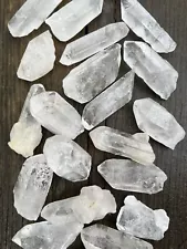 Arkansas Clear Quartz- Lot Of Three (3) Reiki Raw Clear Quartz Crystal Points