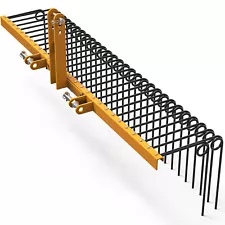 72 in 3 Point Pine Straw Rake Rake Attachment for Cat-0 & Cat-1 Tractor Steel