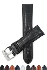 20mm Leather Watch Band, Alligator Pattern for Nixon Time Tracker