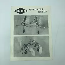 Original Kuhn Model GRS24 Gyrostar Tedder Rake Sales Brochure Page