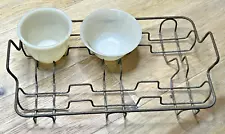 Fire King Wire Metal Rack for Jadeite or Other Custard Baking Cups Holds 6 Cups