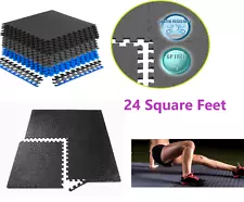 Floor Mat Exercise Tiles Garage Home Fitness GYM RUBBER FLOORING Workout Mats