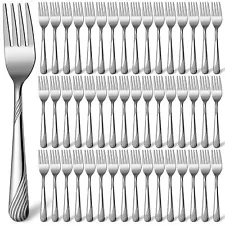 Minatee 100 Pieces Dinner Forks Bulk Set 6.9 Inches Stainless Steel Metal For...