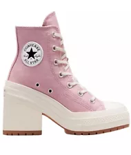 Converse CHUCK 70 DE LUXE HEEL Women's Size 10 High Heels Static Pink Shoes NEW