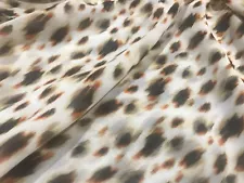 12 Yard Leopard Printed georgette Fabric 60” Width