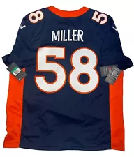 New Von Miller Size XL Navy Denver Broncos Stitched Vapor Limited Nike Jersey