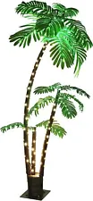 6FT Outdoor Christmas Trees Lighted Palm Tree Artificial Fake Tree for Decor