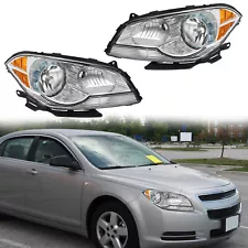 Headlights For 2008-2012 Chevy Malibu Sedan 4-Door Headlamps Left+Right Pair