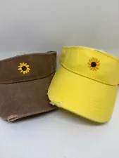 On SALE Sunflower Distressed visor embroidered Mini Design