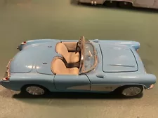 1957 Chevrolet Corvette Baby Blue.#7708. Mint Cond Die Cast