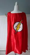 JUSTICE LEAGUE THE FLASH Red Cape Lightning Costume Halloween Superhero Cosplay