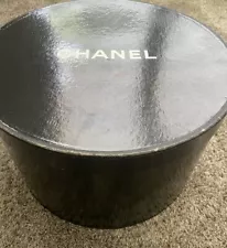 Chanel Black Round Gift /Storage /Hat Box Logo Lid