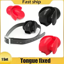 2024 Silicone Open Mouth Gag Tongue Fix Fetish Dilator Ball Oral for Couple New