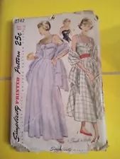 Vintage Simplicity Pattern 2742 Dress Size 13 Uncut