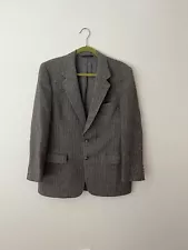 Vintage Christian Dior Monsieur Sz 36 Wool Blazer Sport Coat Herringbone As-Is