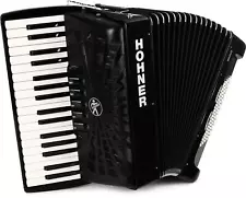 Hohner Bravo III 72 Chromatic Piano Key Accordion - Jet Black