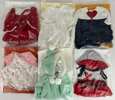 American Girl Bitty 15" Baby Doll, Quality Homemade, Lot of 6 Outfits