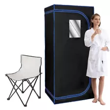 Portable Full Size Infrared Home Spa One Person Sauna with Foot Pad and Chair