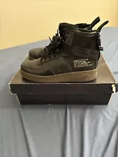 Nike SF AF1 Mid Special Forces Air Force Black Dark Hazel Sz 8 With Box