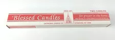 Blessed Candles Commemorating Holy Days 2 Candles 25/32 Inch X 8-1/4 Inch Unused