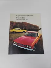 1973 Lincoln-Mercury Capri Sales Brochure - 12 page - 2000 & V6 - Specs and More