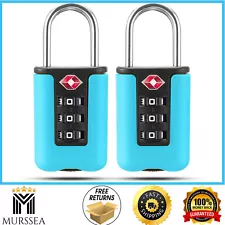 2 Pack TSA Approved Locks for Gun Case & Lugagge & Revolver , Blue Padlock