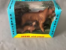 MEGO BOXER WITH PUPPY FIGURES