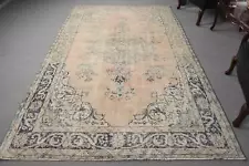 Vintage Rug, Luxury Rugs, 5.9x9.4 ft Large Rugs, Oriental Rugs, Turkish Rugs