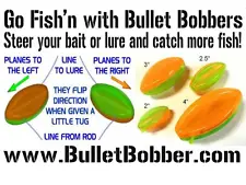 4x Bullet Bobbers Mini Planer Boards Floats - Jigging Bass Crappie Panfish Trout