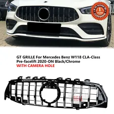 Glossy Black GT R Front Grille For Mercedes Benz CLA W118 C118 CLA35 AMG 2020-ON (For: 2021 CLA35 AMG)