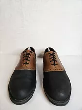 FLORSHEIM Comfortech Two Tone Black Brown Saddle Shoes Oxfords Men's 12