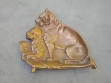 Bronze Bull Dog Pitbull Mastiff Pin Dish Tray