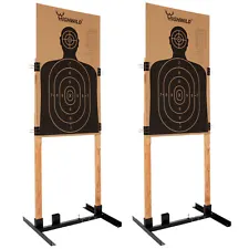 Adjustable Target Stand for Paper Silhouette Shooting Targets H Shape -2 Pack