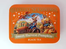 CELESTIAL SEASONINGS Miniature Tea Tin--Sweet Harvest Pumpkin (NEW/empty)