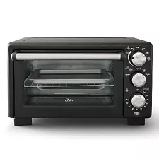 Oster Countertop Convection and 4-Slice Toaster Oven – Matte Black