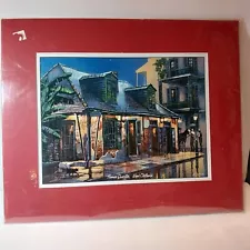 Signed Ron Picou Print Lafitte's Blacksmith Shop French Quarter New Orleans