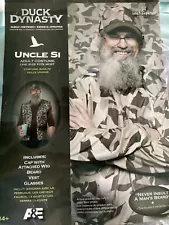 UNCLE SI DUCK DYNASTY HUNTERS CAMO HAT VEST WIG BEARD & GLASSES REDNECK COSTUME