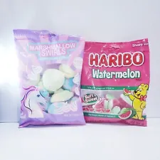 Halal 2 Pack Of Marshmallow Swirls And Haribo Watermelon Candies