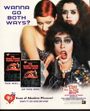 Vintage print ad advertisement DVD Rocky Horror Picture 25 years That '70s Show