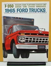 1965 Ford F350 Pickup Stake Platform Chassis Sales Brochure FOLDER Original