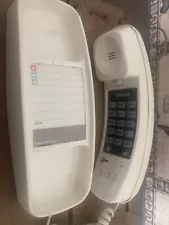 Trimline Princess Phone White Push Button Wall Desk Vintage Corded Telephone