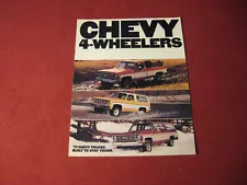 1977 Chevy 4x4 Pickup Truck Sales Brochure Booklet Catalog Old Original