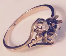 SALE Vintage 10k Y Gold Ring Small Diamonds Mine Cut S 7 1/4 For Repair 1.7gðºðº