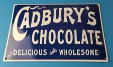 Vintage Cadbury's Chocolate Sign - Gas Service Station Pump Porcelain Store Sign