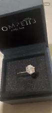 1.50 Ct Solitaire Diamond Engagement Ring Round 14K White Gold Clarity Enhanced