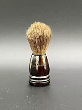 Men's Vintage German Badger Hair Shaving Brush ~ signed L. Thate ~ 4" Lucite