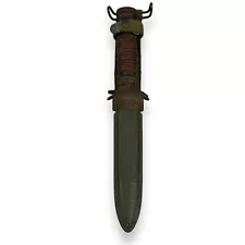 Vintage WW2 US Camillus M3 Trench Knife with US M8 Sheath 12" Rare Militaria