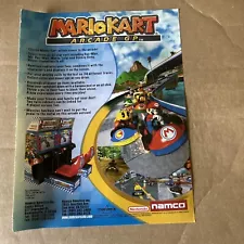 original ad 11- 8" Mario Kart Gp Namco 2005 ARCADE VIDEO GAME FLYER